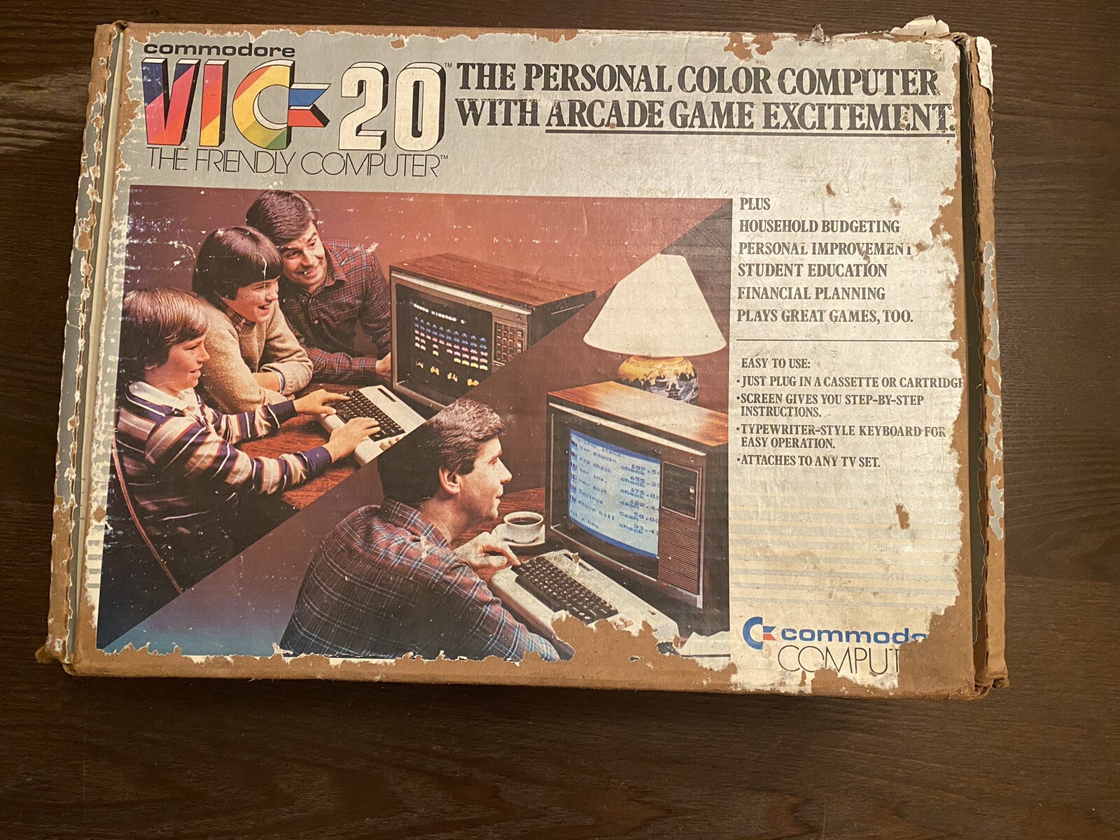 Vintage Commodore -VIC-20 Personal Computer, Box, Demo Disk, & Manual- Powers On