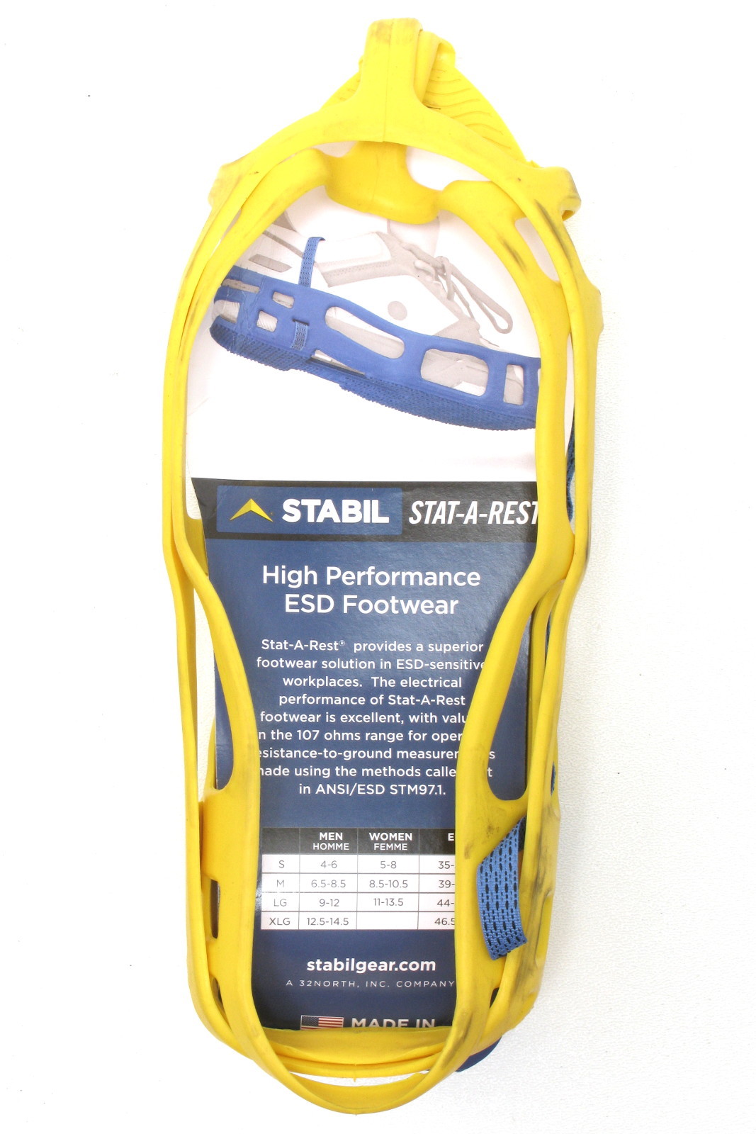 Stabil Stat-A-Rest High-Performance ESD Footwear, Size Extra-Large