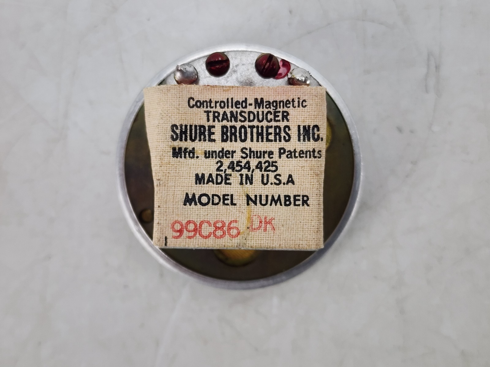 Vintage Shure 99C86 Controlled Magnetic Transducer Microphone LOZ #1