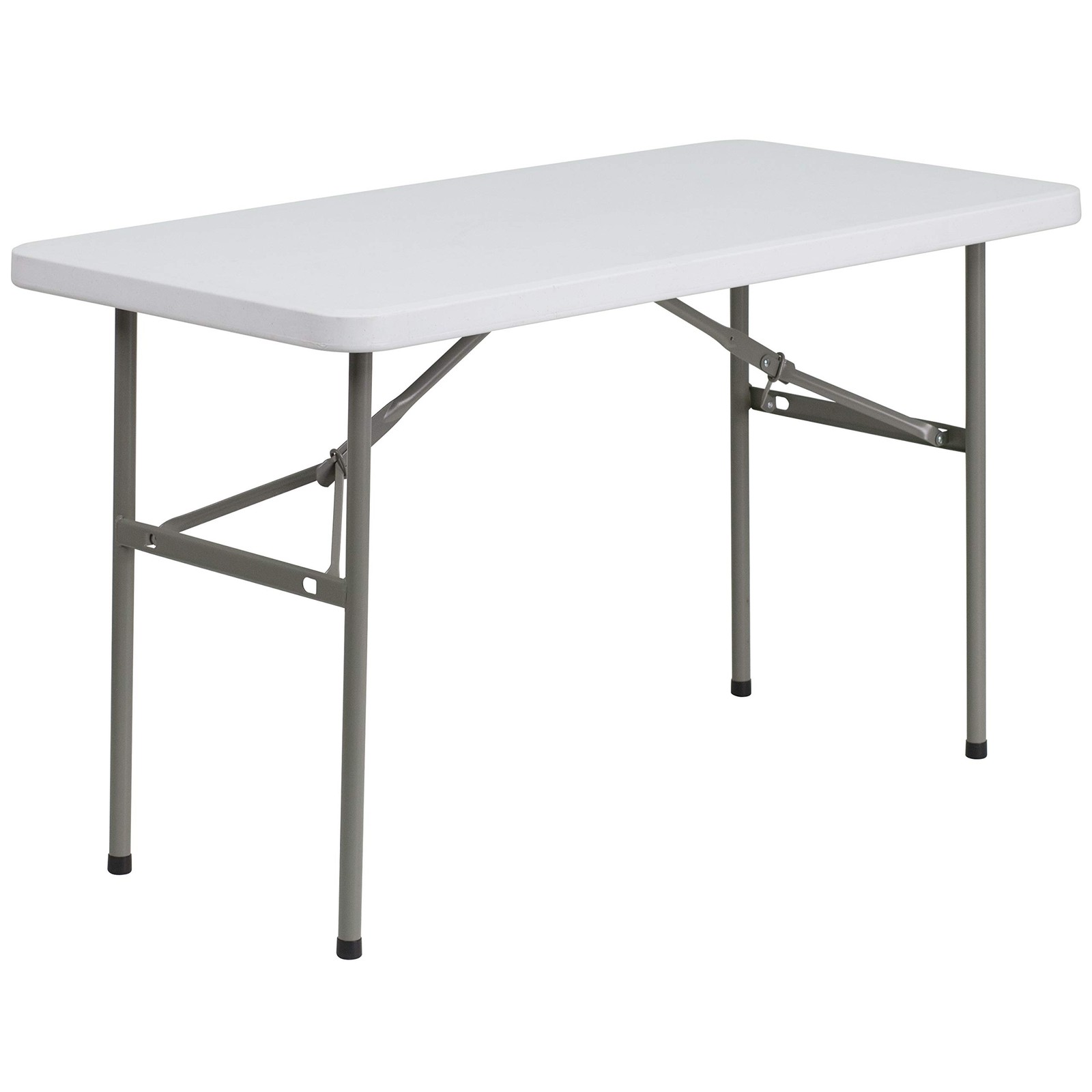 Flash Furniture Elon 4' White Plastic Folding Table Event Banquet