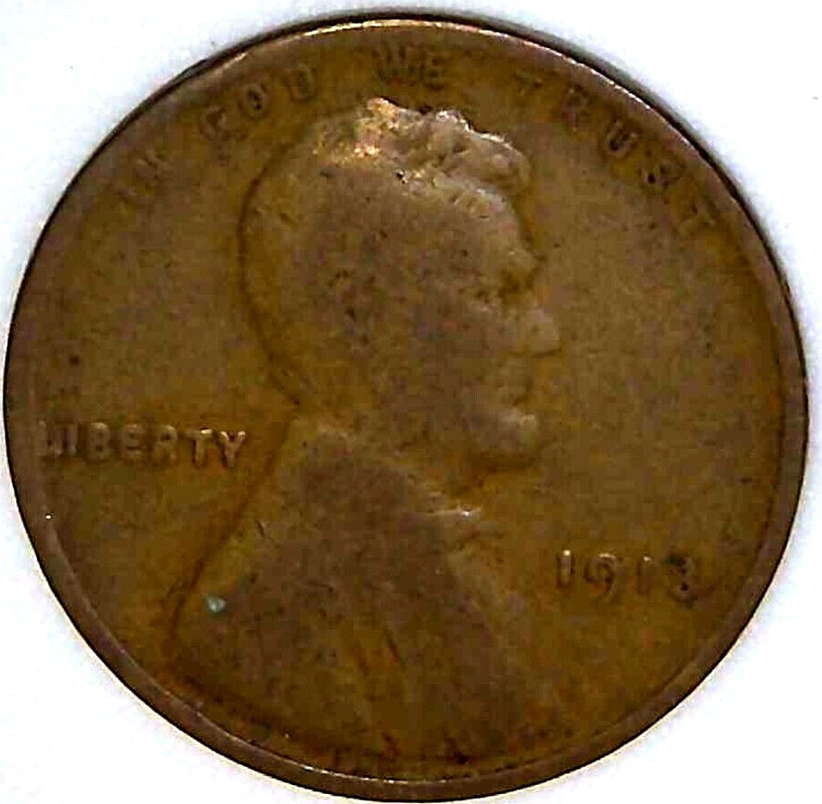 1913-P 1C Lincoln Wheat Cent  22loc0730