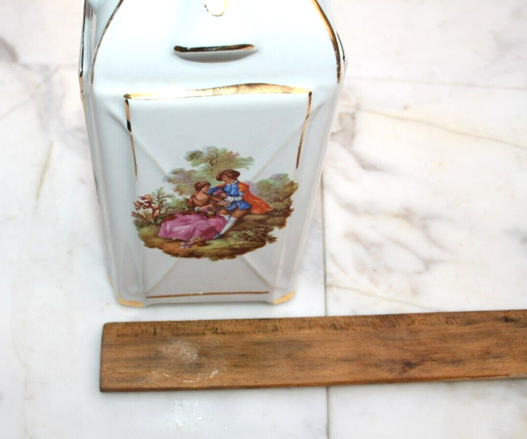 Vintage 1969 Giffard Creme De Menthe Painted Empty Decanter ~ FRANCE