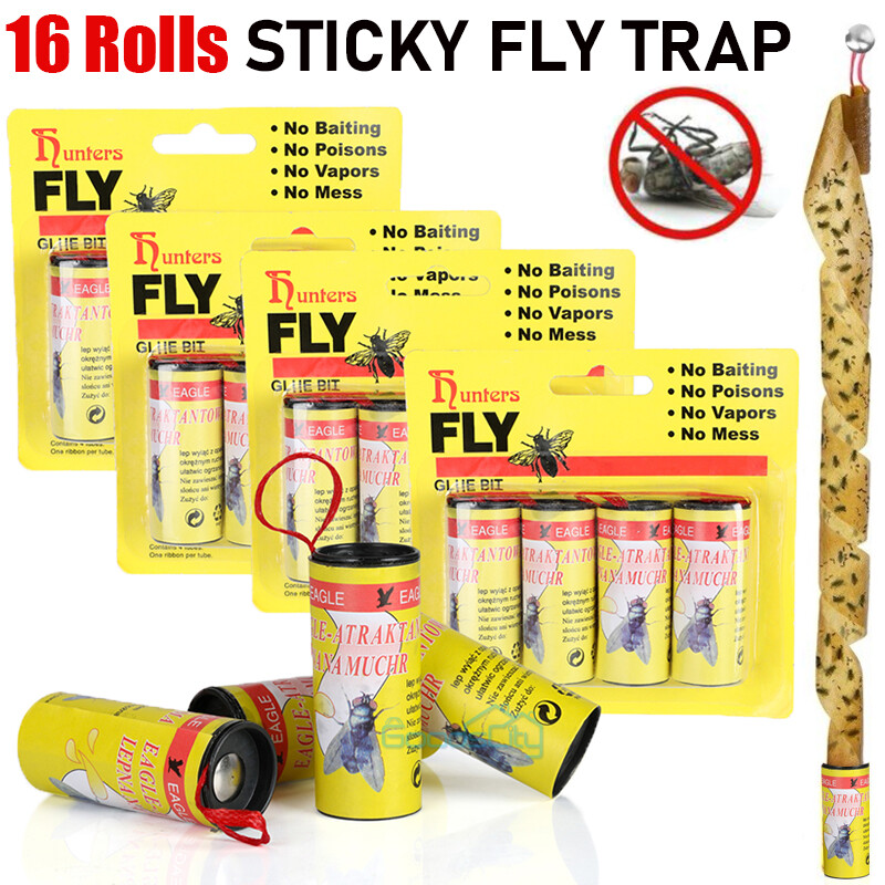 16 Rollos Trampas Adhesivas Para Moscas De La Fruta, Trampa Para Matar Mosquitos