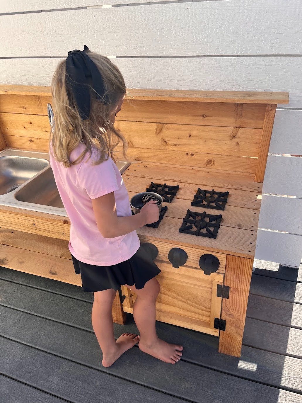 Mud Kitchen Accessories Set – Stove Burner & Knobs for Kids Outdoor Play Kitchen