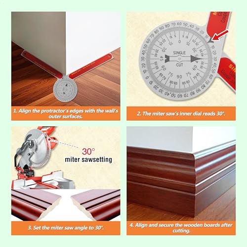 Miter Saw Protractor, Miter Angle Finder for Woodworking Replacement for #505P
