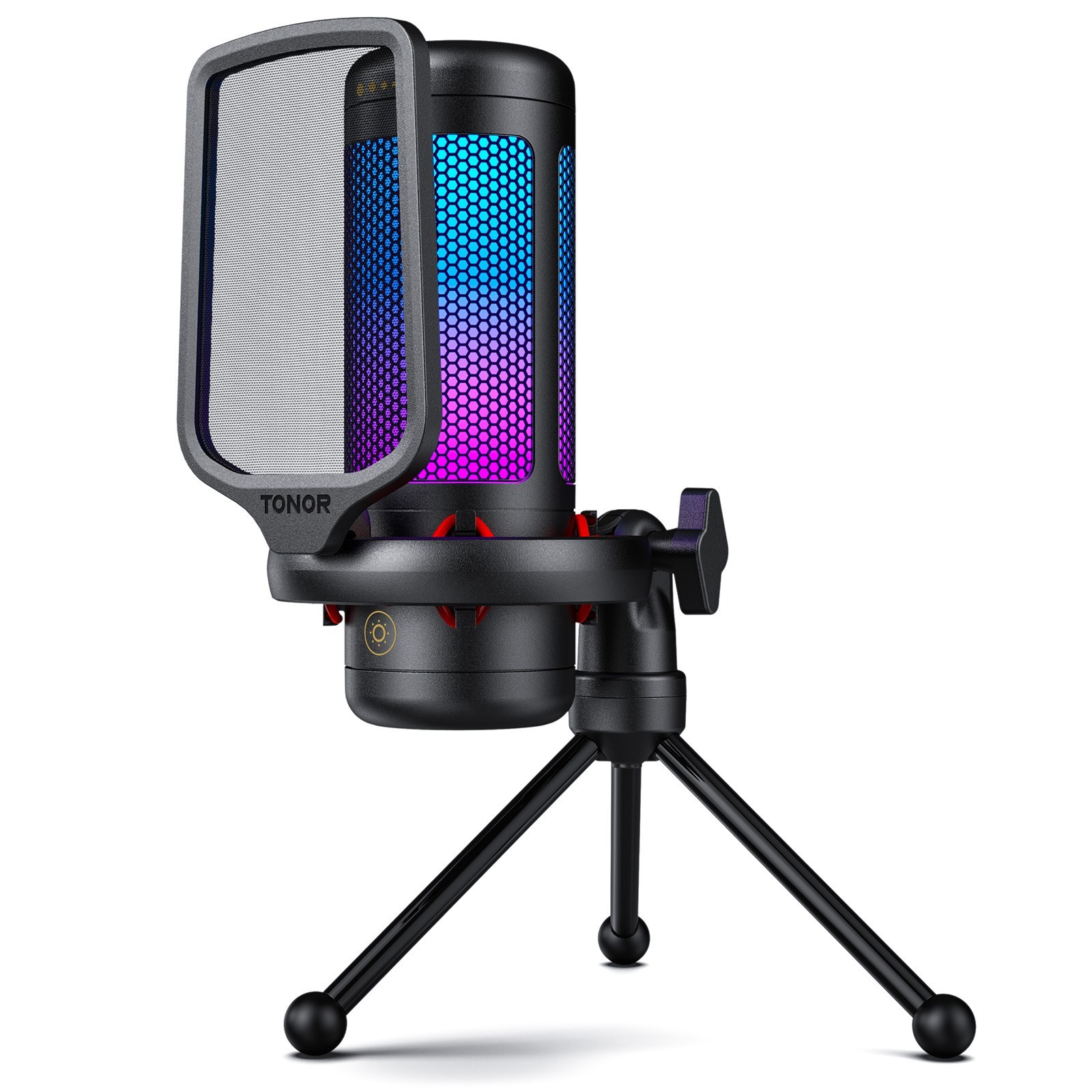 TONOR Gaming Mic, PS4/5 Desktop Mic with Adjustable RGB Modes & Brightness