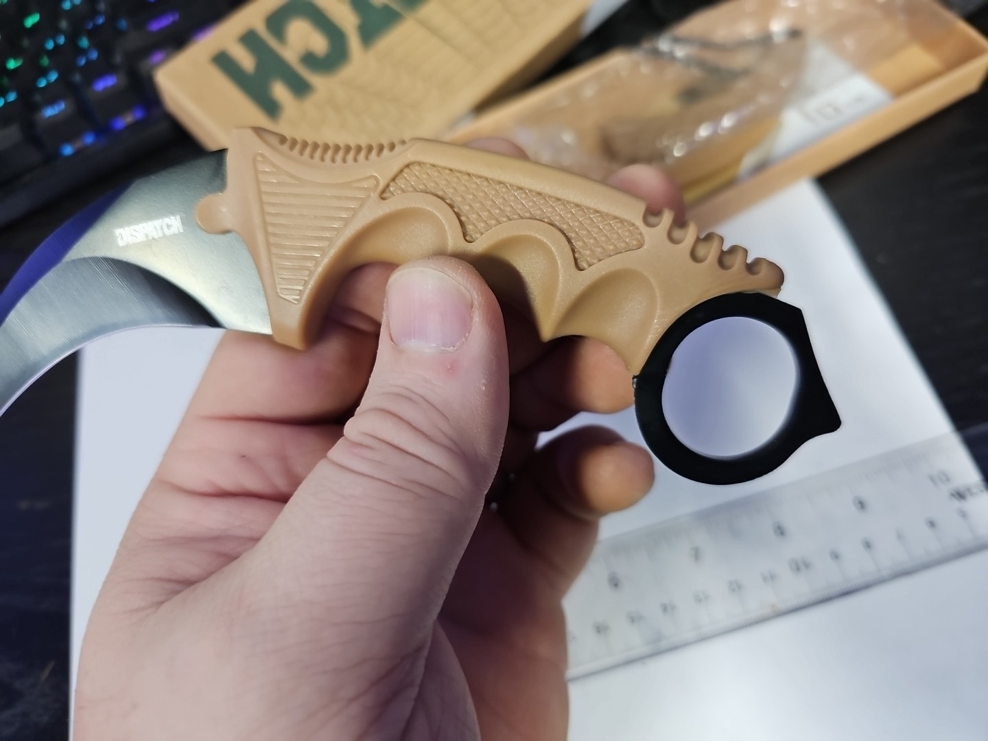 Dispatch Karambit Tactical Combat Knife Fixed Blade W/ Sheath