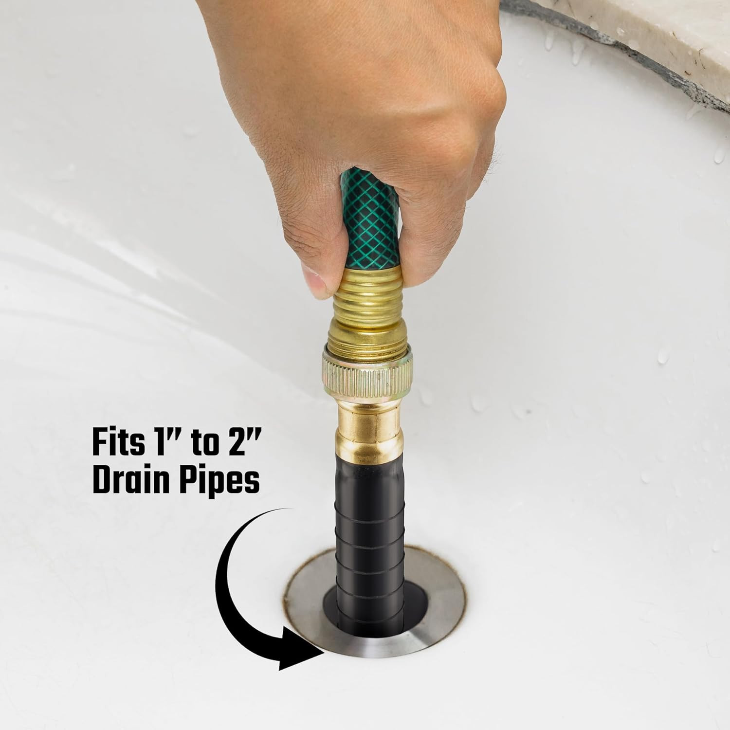Drain Bladder, Small Drain Cleaning Bladder, Fits 1" to 2" Drain Pipes, Unclogs