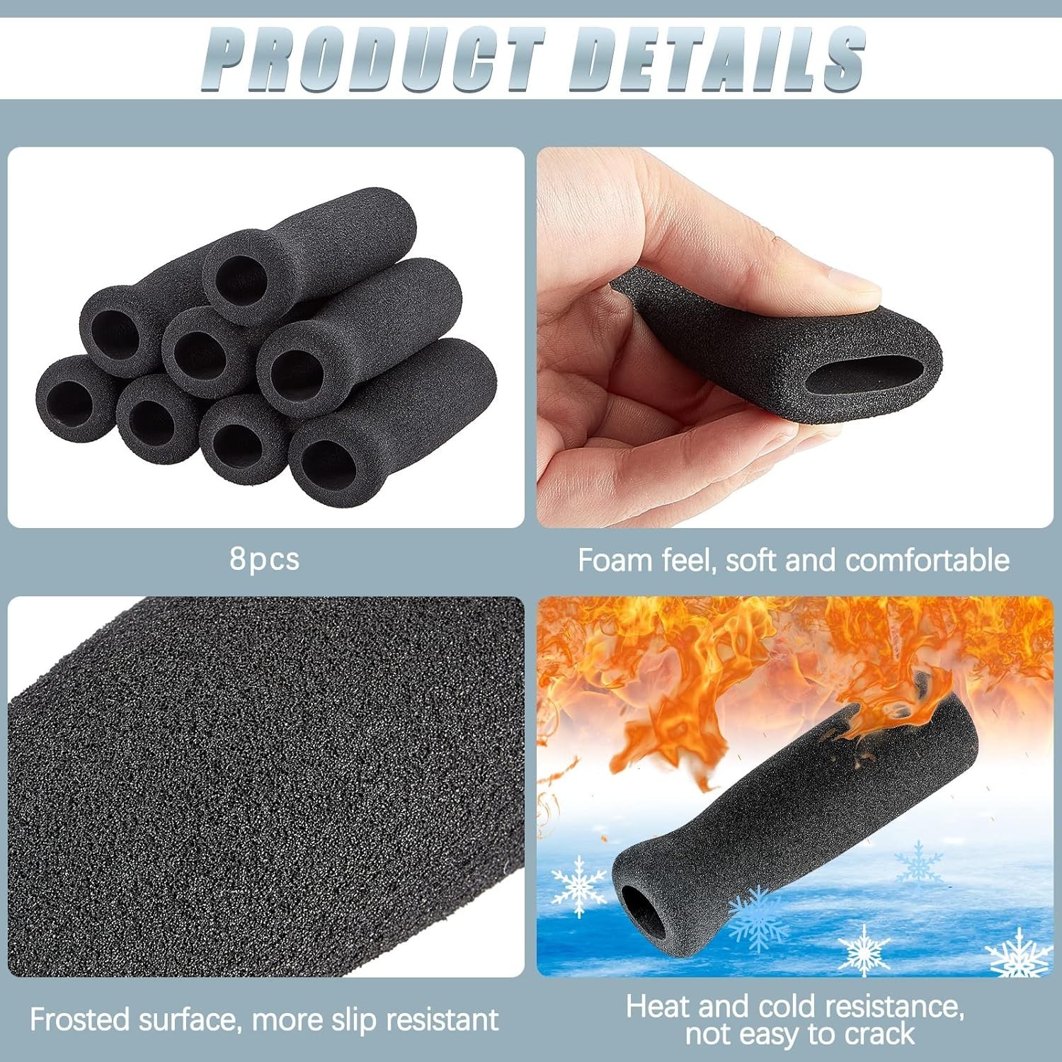 Foam Cane Handle Grip Replacement Offset Walking Stick Handle Cover