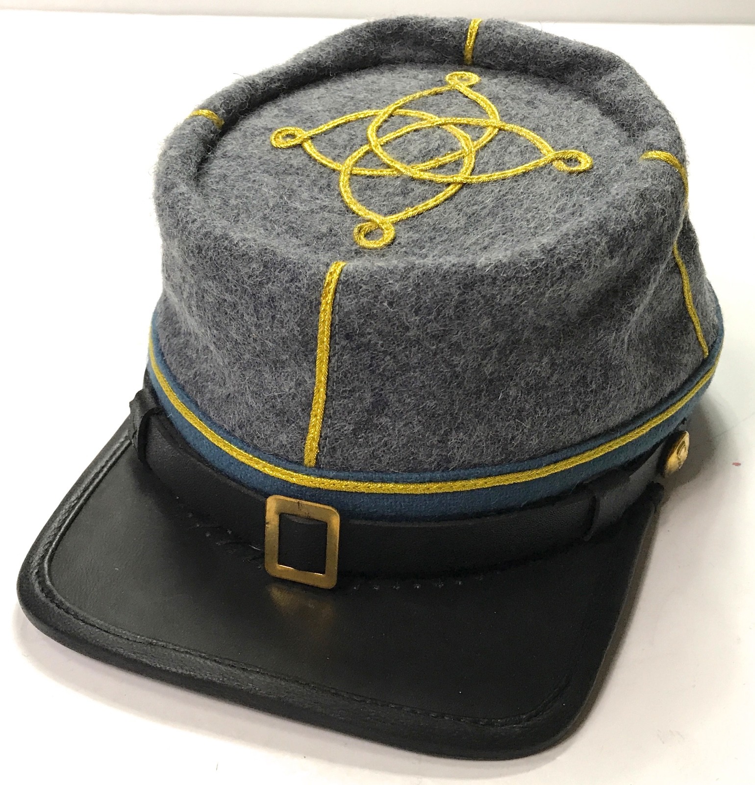 CIVIL WAR CONFEDERATE CSA LIEUTENANT INFANTRY OFFICER KEPI FORAGE CAP-MEDIUM