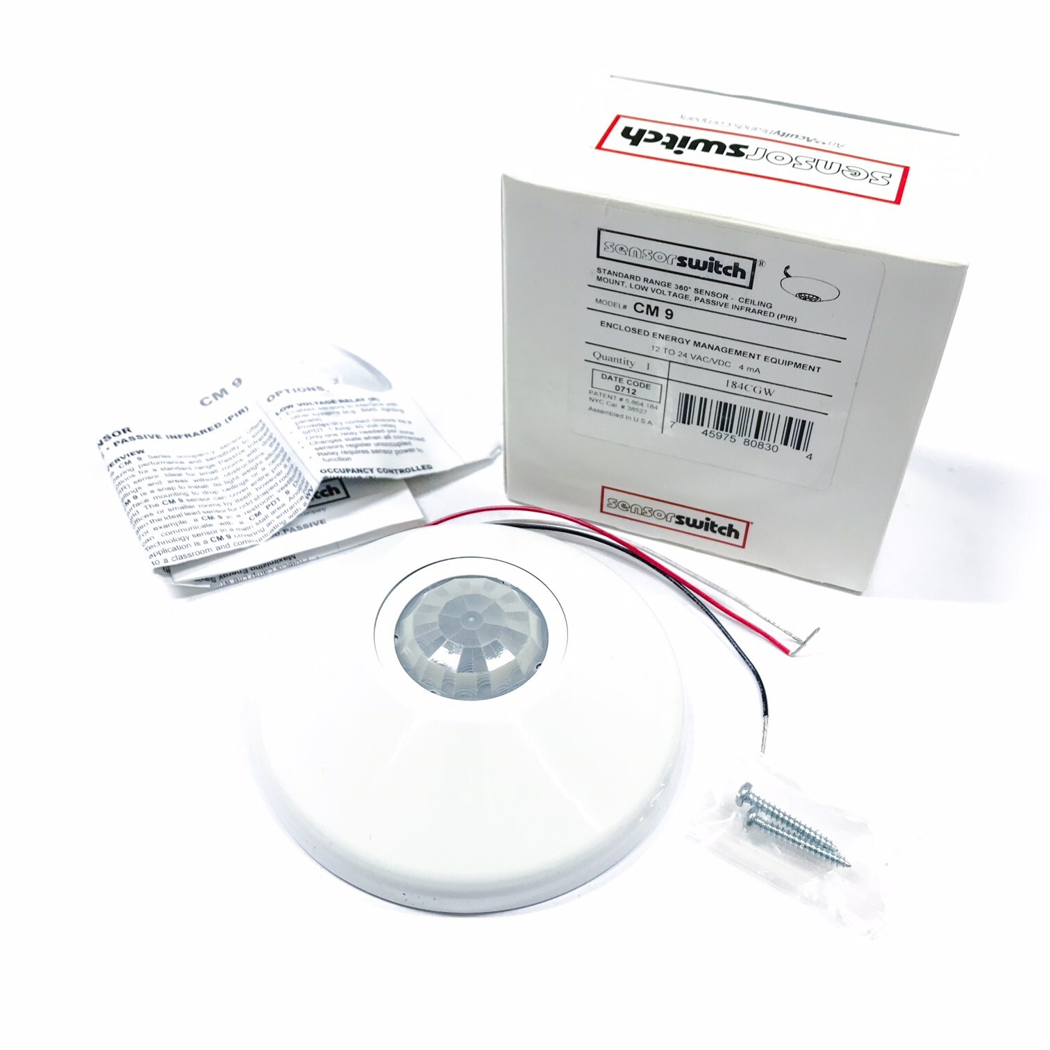 CM 9 Acuity Sensor Switch, Occupancy Sensor