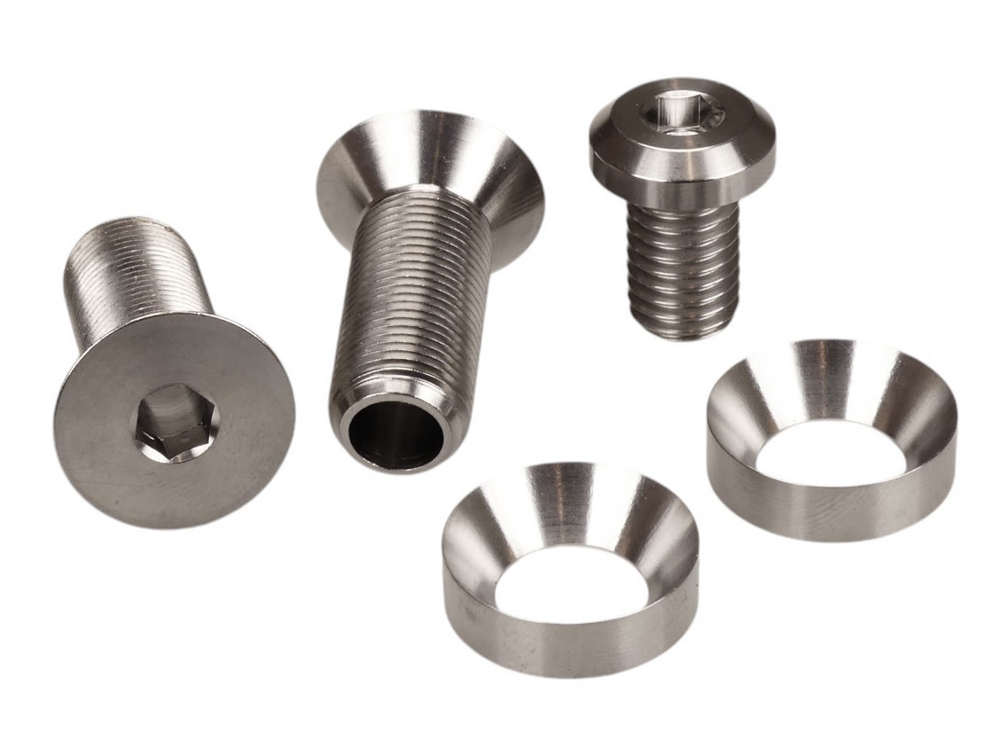 Titanium Crank Spindle Bolt / Washer Kit for NEW GT CR-MO Power Series Crankset