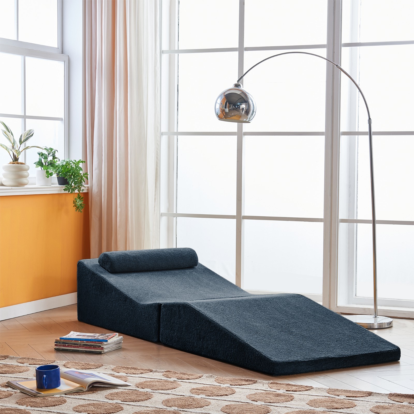 Foldable Portable Sofa Bed Eco-Friendly Multi-Color Sponge Lounger