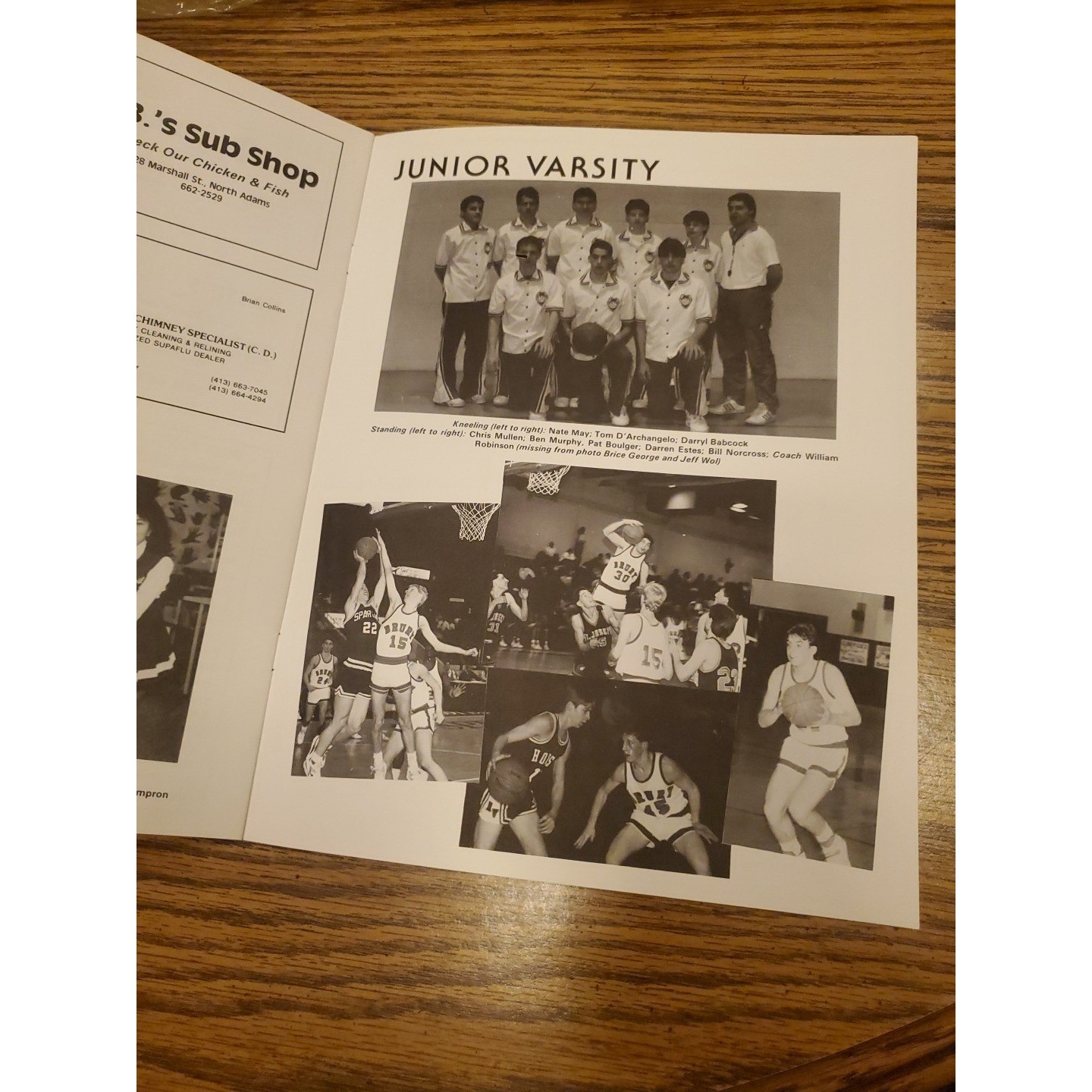 1990 Drury High School Boys Basketball Program Book