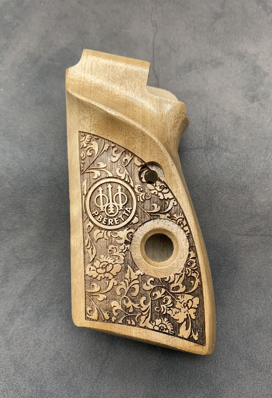 Beretta Mod 76 Turkish Walnut Wood Grips. Handmade. Fits Mod 101. Floral. A+++
