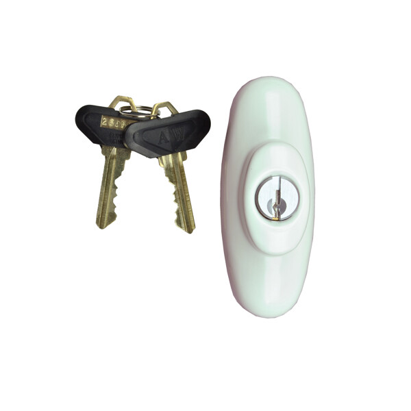 Andersen Tribeca Style - Exterior Keyed Lock with Keys (Right Hand) in White