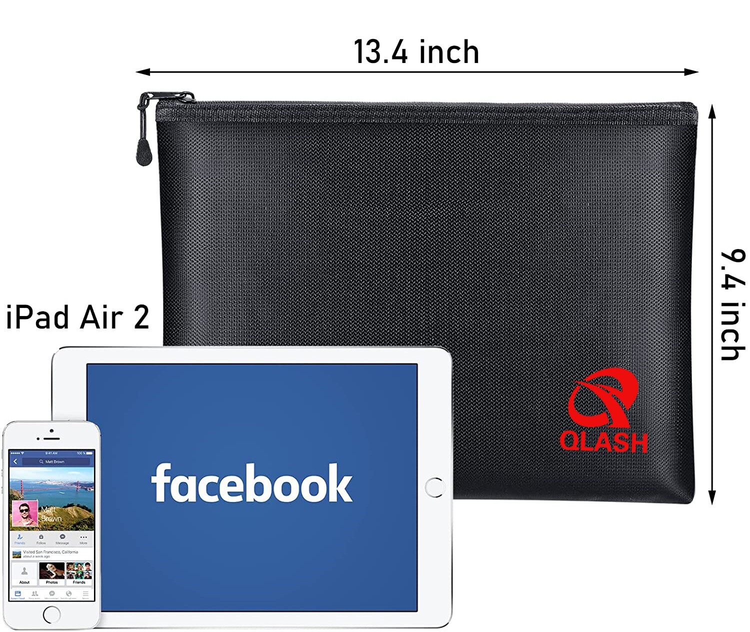 Fireproof Waterproof Bag Money Cash 4 Document File Envelope Safe Zip Case US