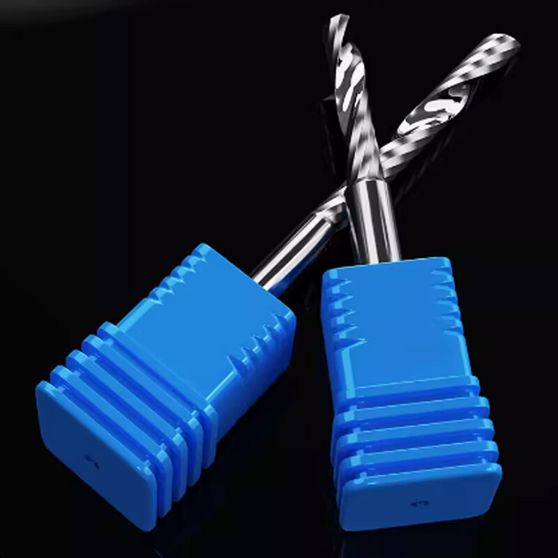 Single Flute End Mill Solid Carbide Spiral Router Bits Milling Cutter Bit CNC