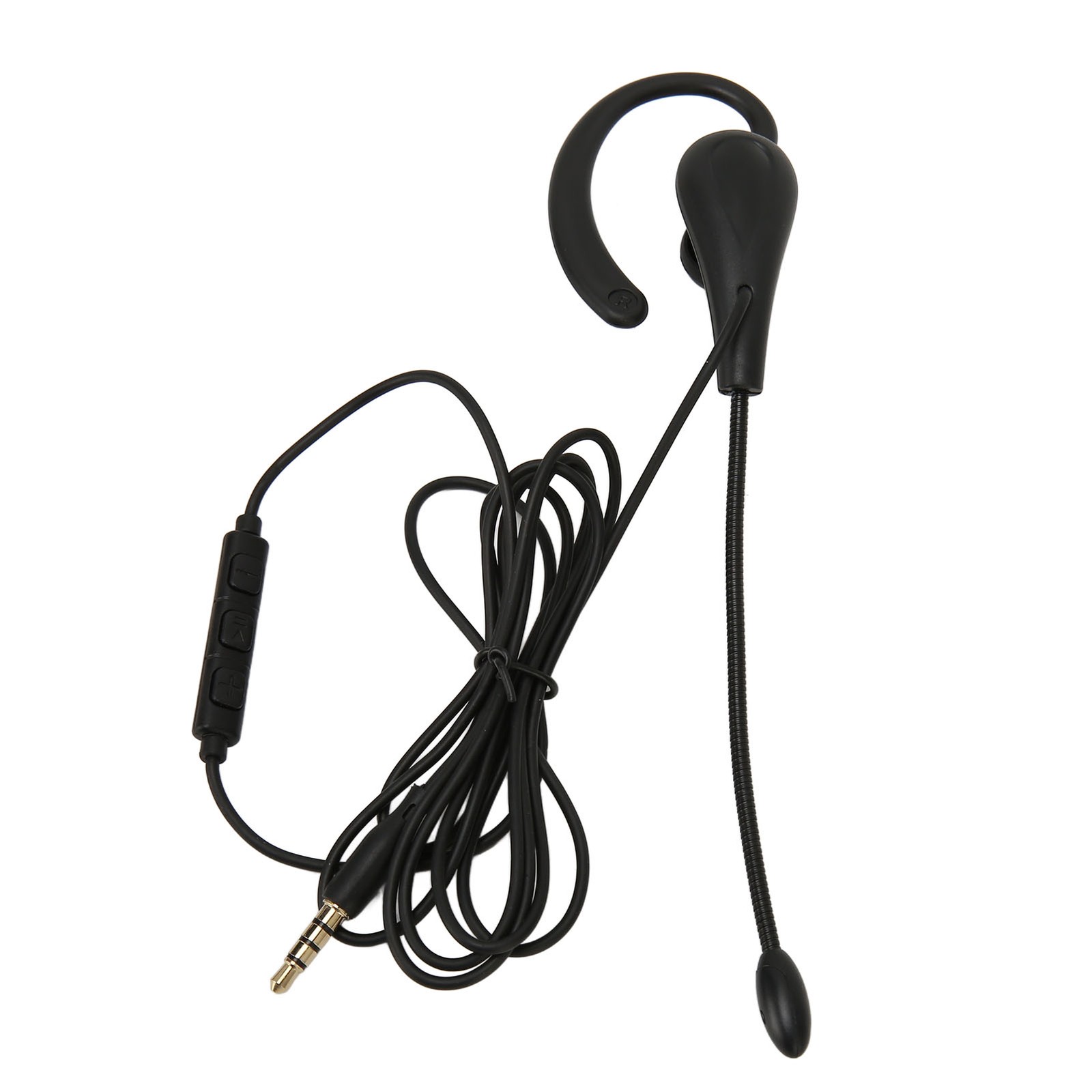Single Ear Headset With Microphone Wired Noise Cancelling Lightweight Monaural