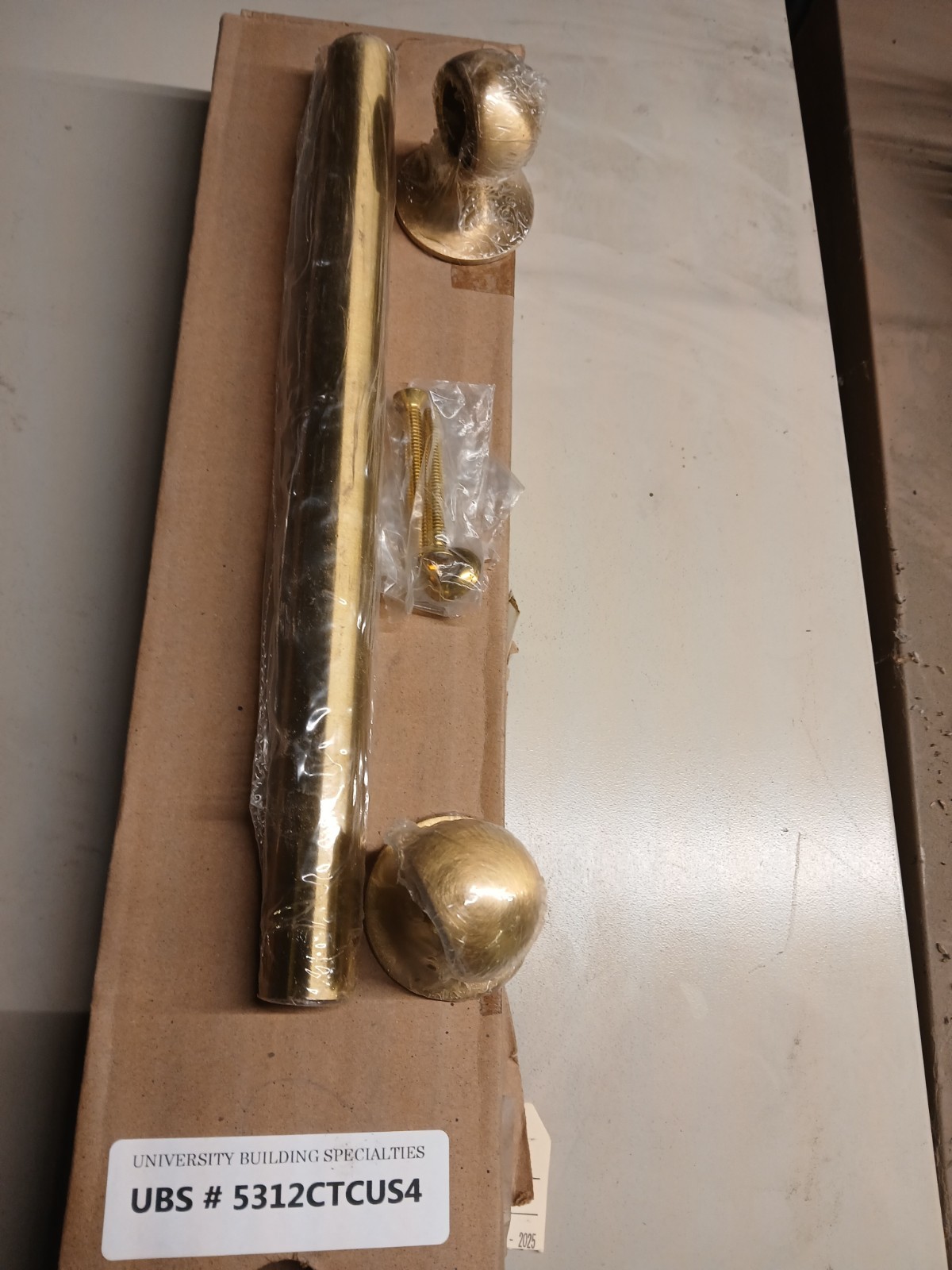 Rockwood 53-US4 Door Pull 12" CTC Satin Brass
