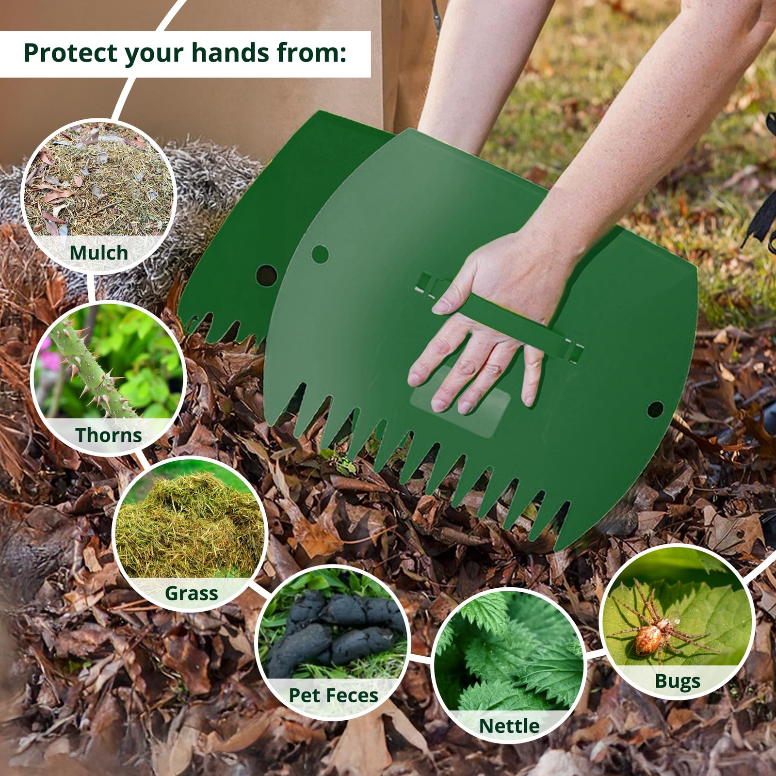 Large Leaf Scoops and Rakes for Efficient Yard Work and Garden Cleanup