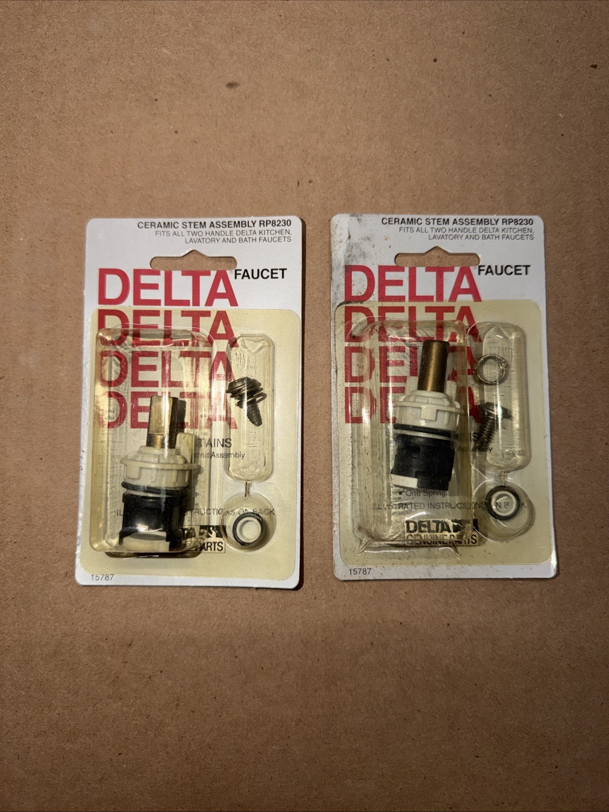 (2) Delta hot /cold  lav/sink Stem Assembly Ceramic for 2 Handle Faucets, RP8230