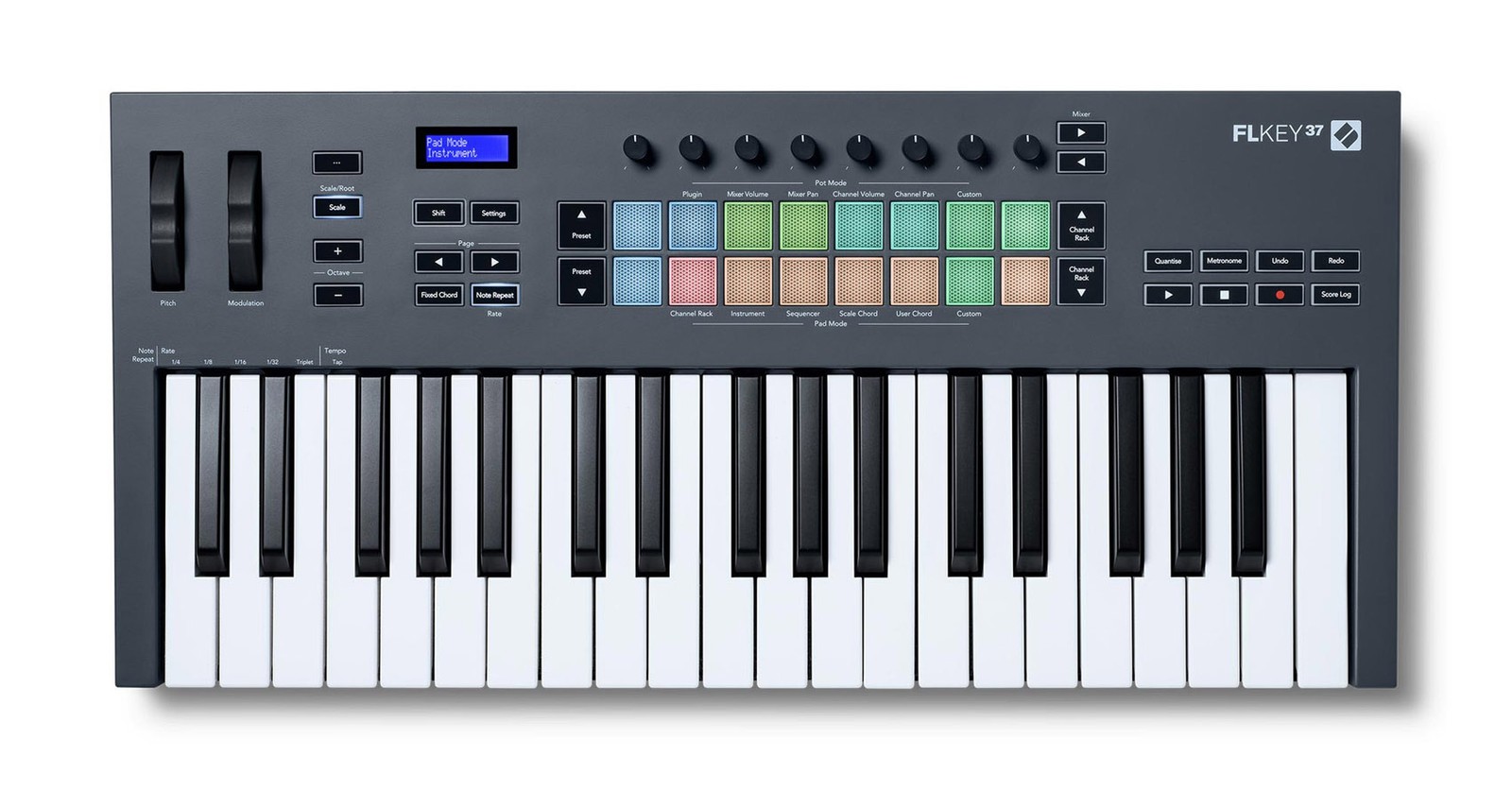Novation FLkey 37 Key MIDI Keyboard Controller for FL Studio+Dual Shelf Stand