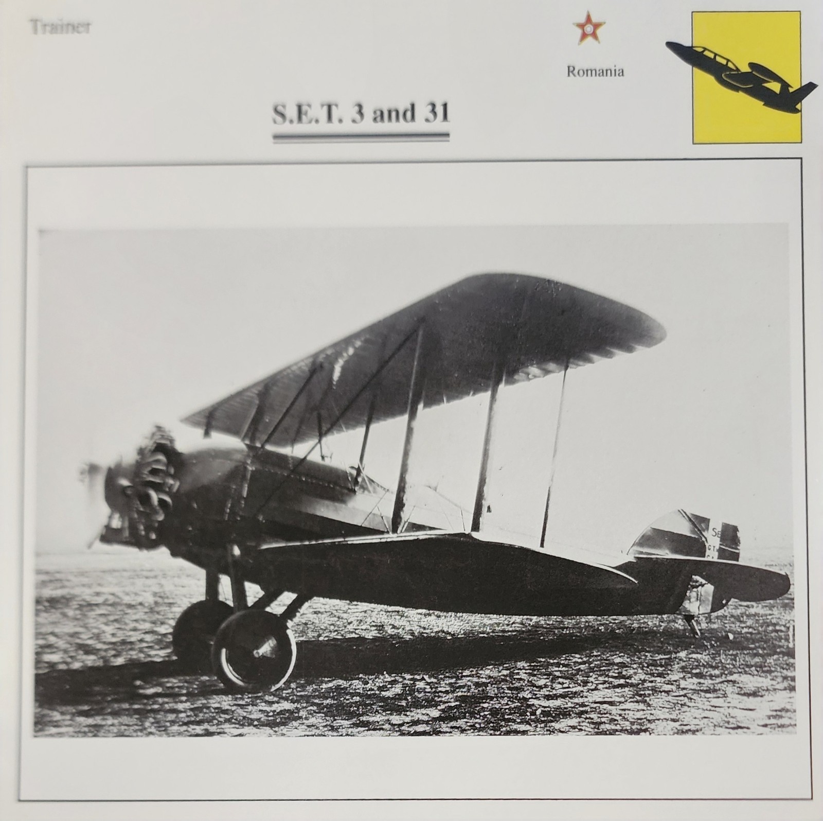 SFT Plane Picture Original Aircraft Vtg Specs Detail Info Collector Card