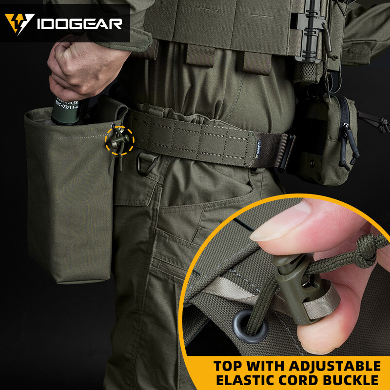 IDOGEAR Tactical Foldable Recycling Bag Dump Pouch MOLLE Drop Pouch Mini Hunting