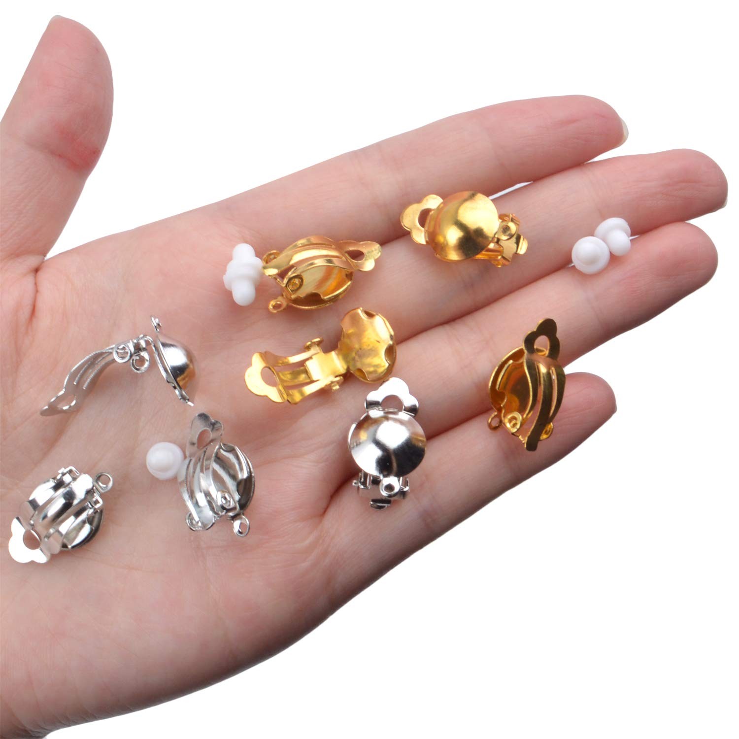 20 Pieces Clip On Earring Converter Non-Pierced Earrings Components with Loop...