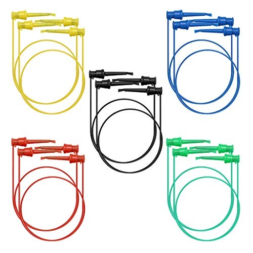 Sumnacon 10 Pcs Multimeter Electrical Test Dual Lead Test Hook Clips - 5