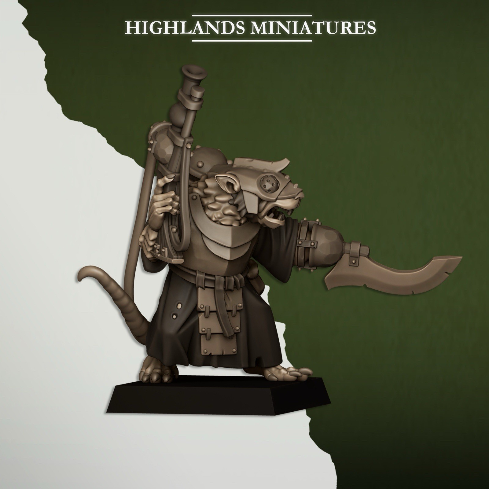 Sewer Vermin Engineer, Highlands Miniatures, Sewer Vermin
