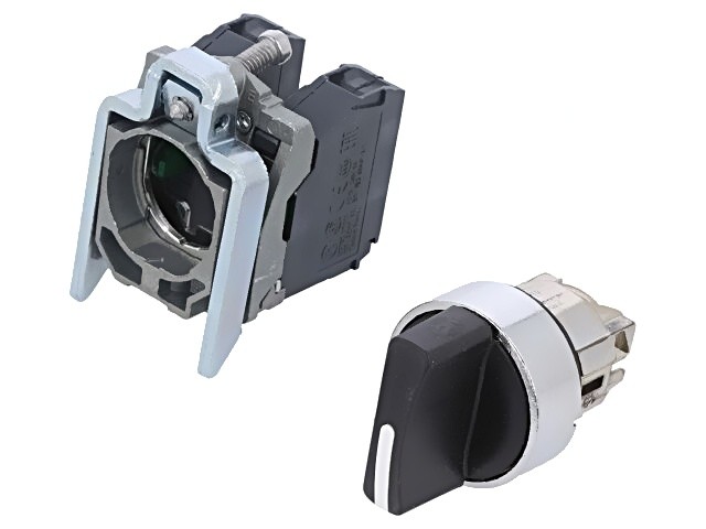 XB4BD33 Switch: Rotary - 22mm NO x2 Black Missing 3A/240VAC IP66 SCHNEIDER ELECT