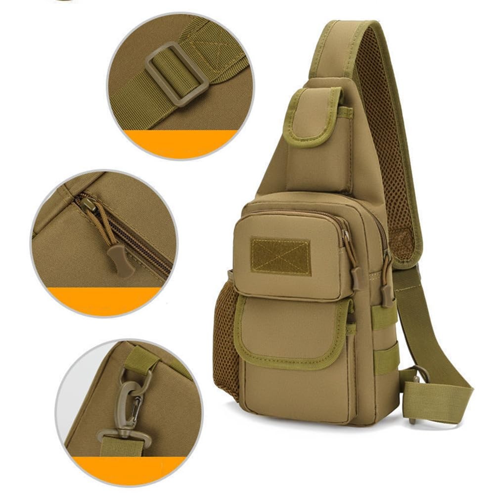 2 PCS Black Sling Bag Crossbody Backpack Lightweight Hiking Ski Daypack