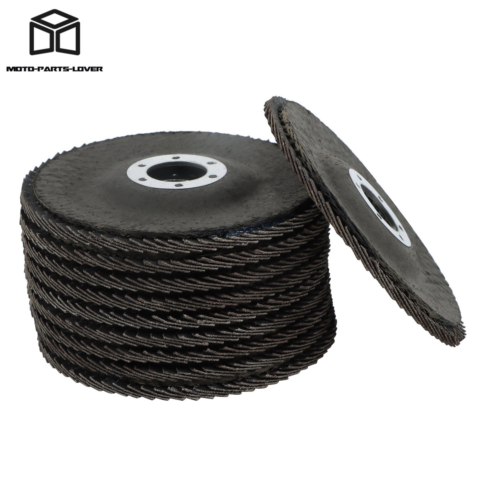 4-1/2" X 7/8" Premium Zirconia Flap Disc Sanding Grinding 10 Pack 120 Grit Grey