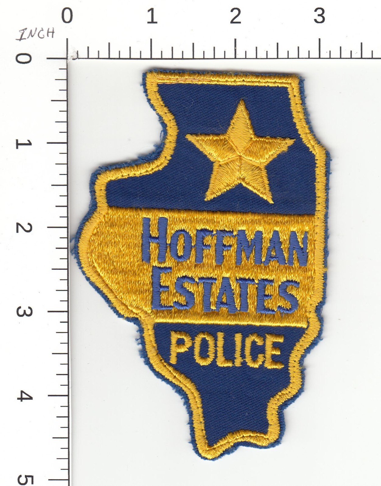 HOFFMAN ESTATES ( VINTAGE ORIGINAL STATE SHAPE ILLINOIS POLICE COLLECTIBLE PATCH