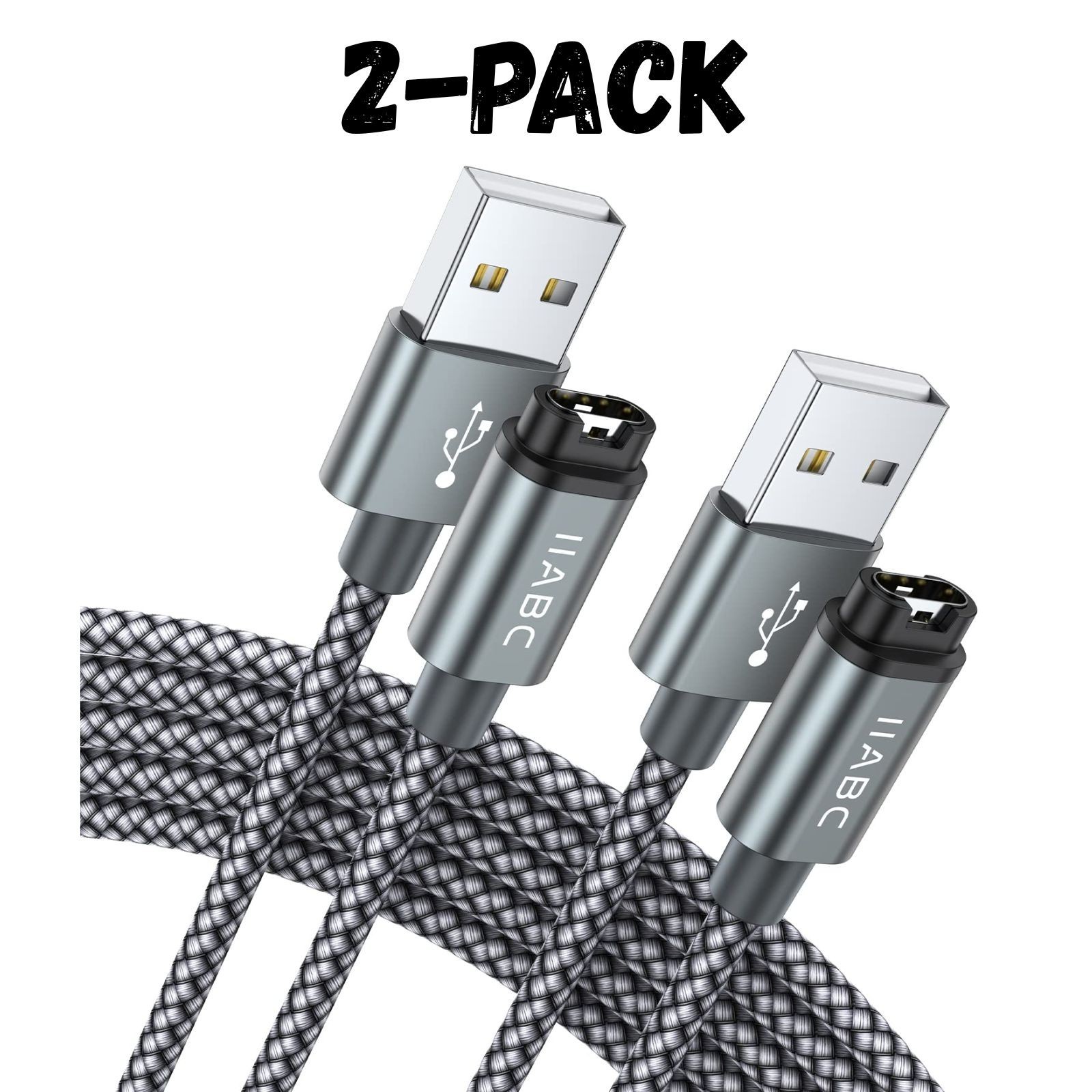 Compatible for Garmin Watch Charger Cable (2 Pack)