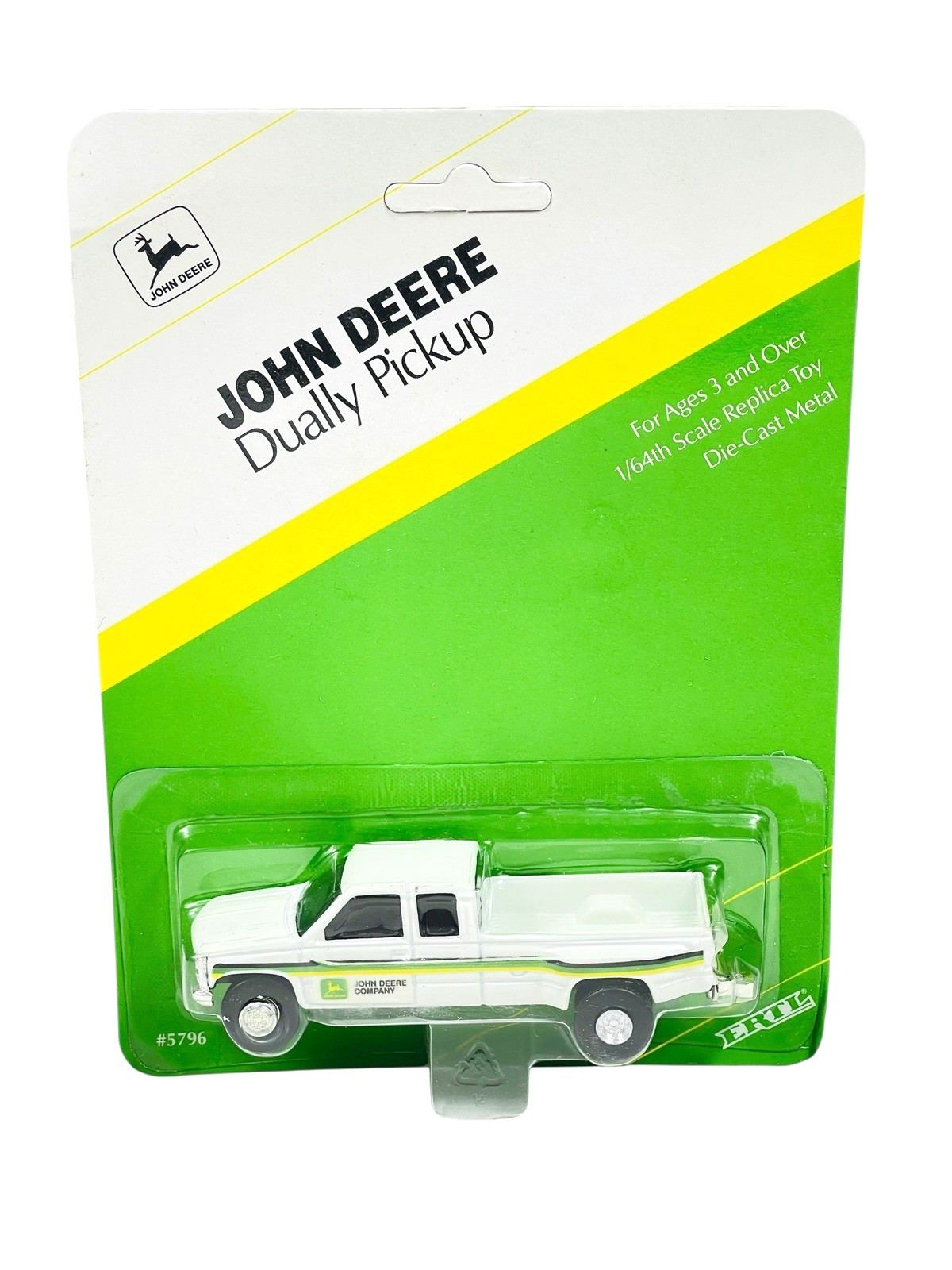 #5796 Ertl John Deere GMC Dually 4WD Pick-Up Truck ~ 1995 Sealed Die Cast 1:64