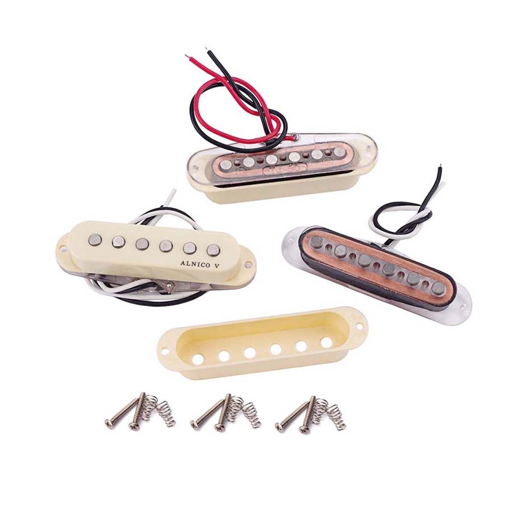 Vintage Style SSS 48/50/52mm Alnico V Guitar Pickup Copper Wire for ST Strat USA