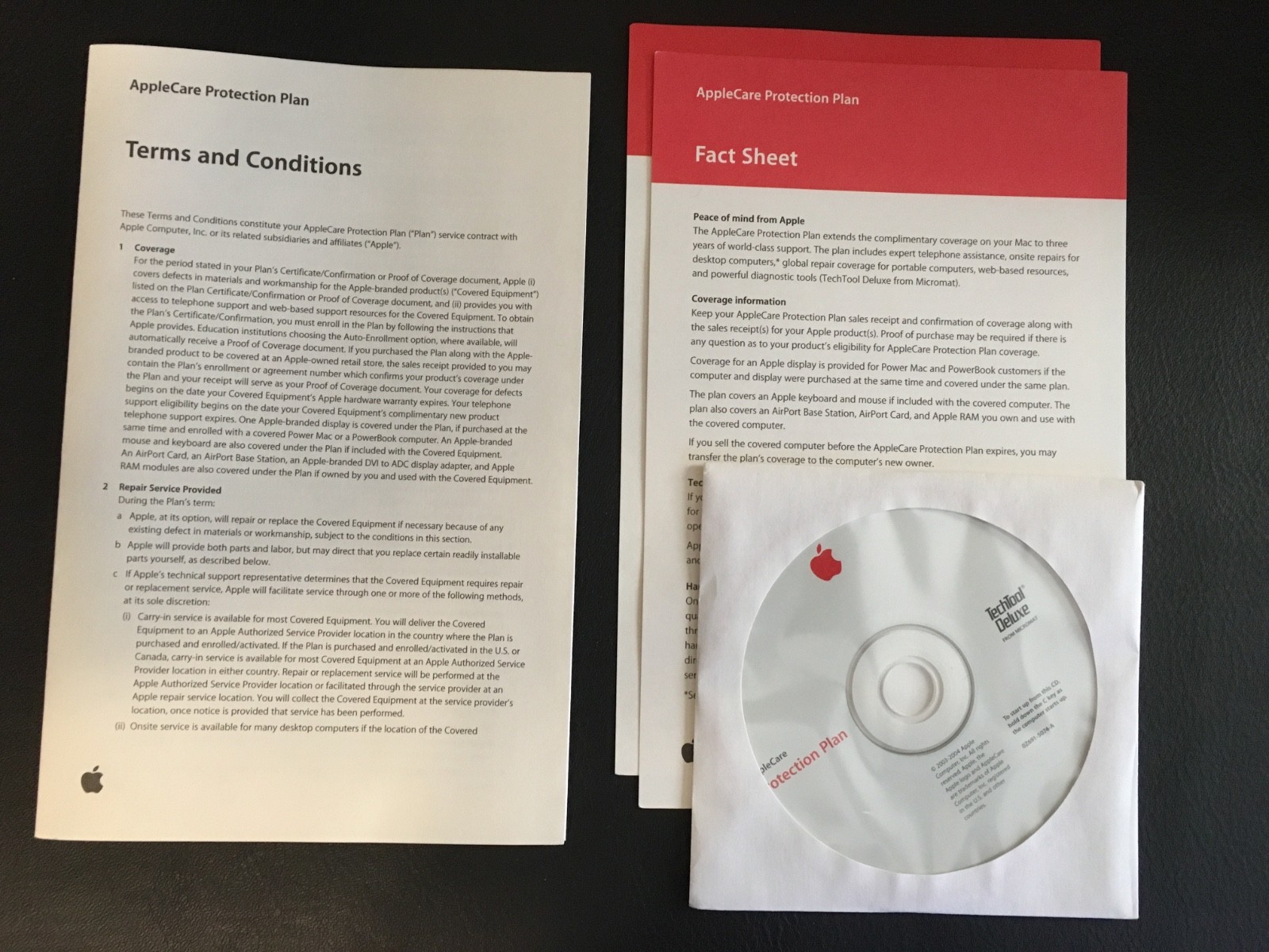 Applecare Protection Plan iBook / Macintosh Computer Software