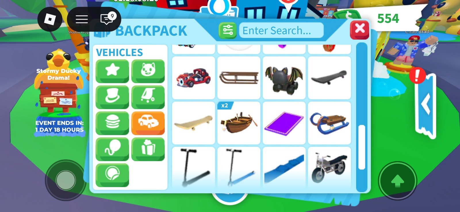 Adopt Me! Roblox Backpack Inventory (READ DESCRIPTION)