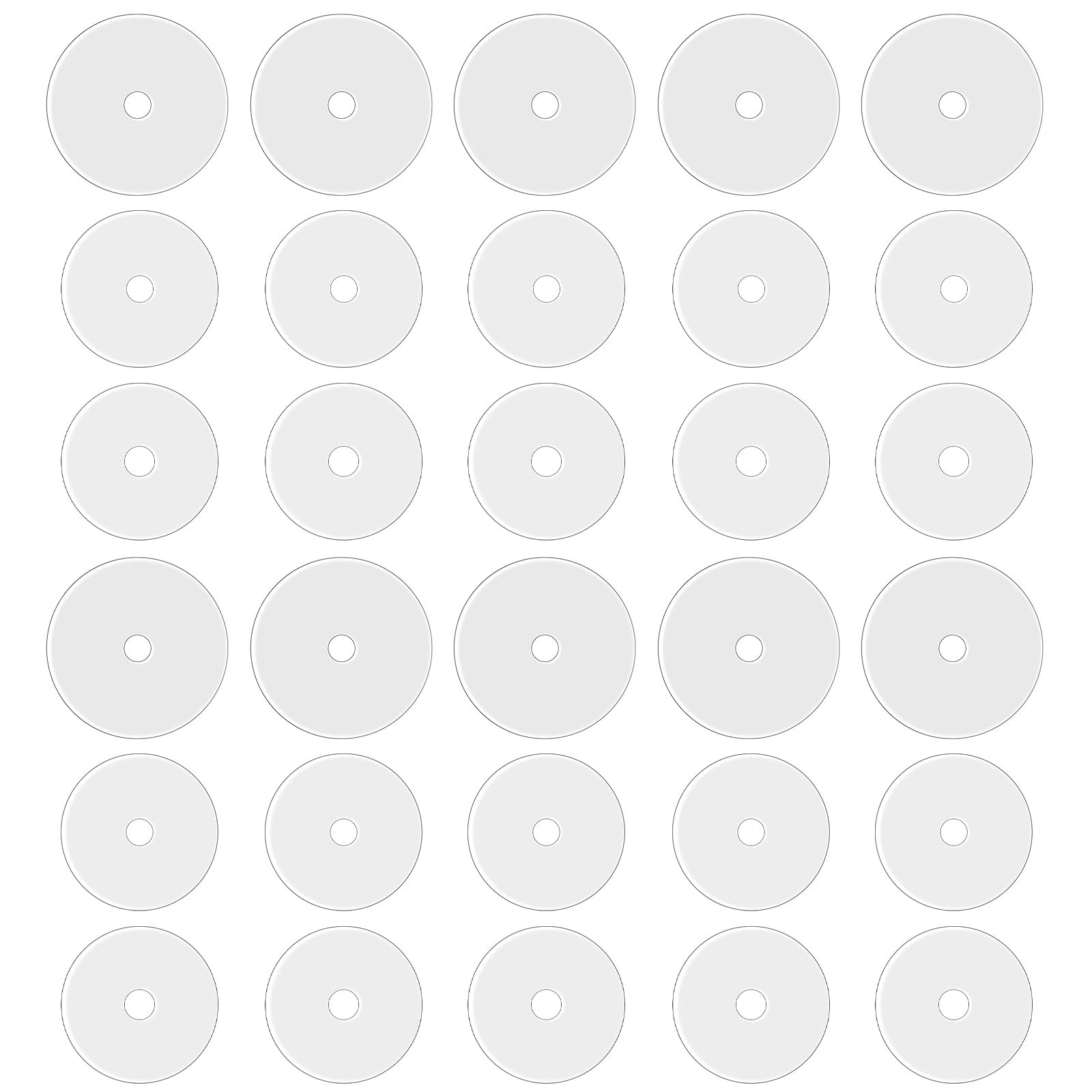 Clear Piercing Disc, 30 PCS Silicone Earring Spacers Stabilizer