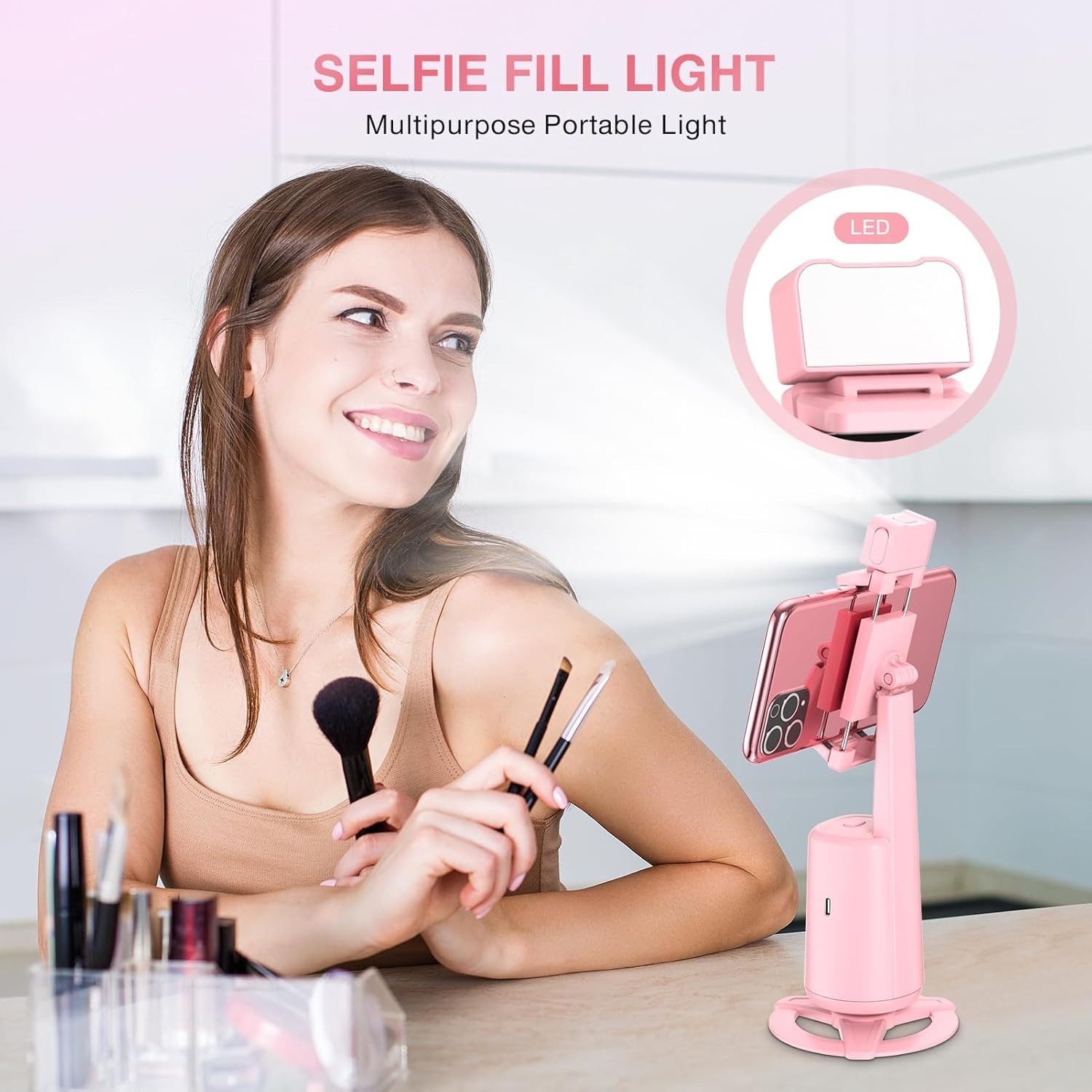 360° Auto Face Tracking Tripod: Gesture Control & Remote for Effortless Vlogging