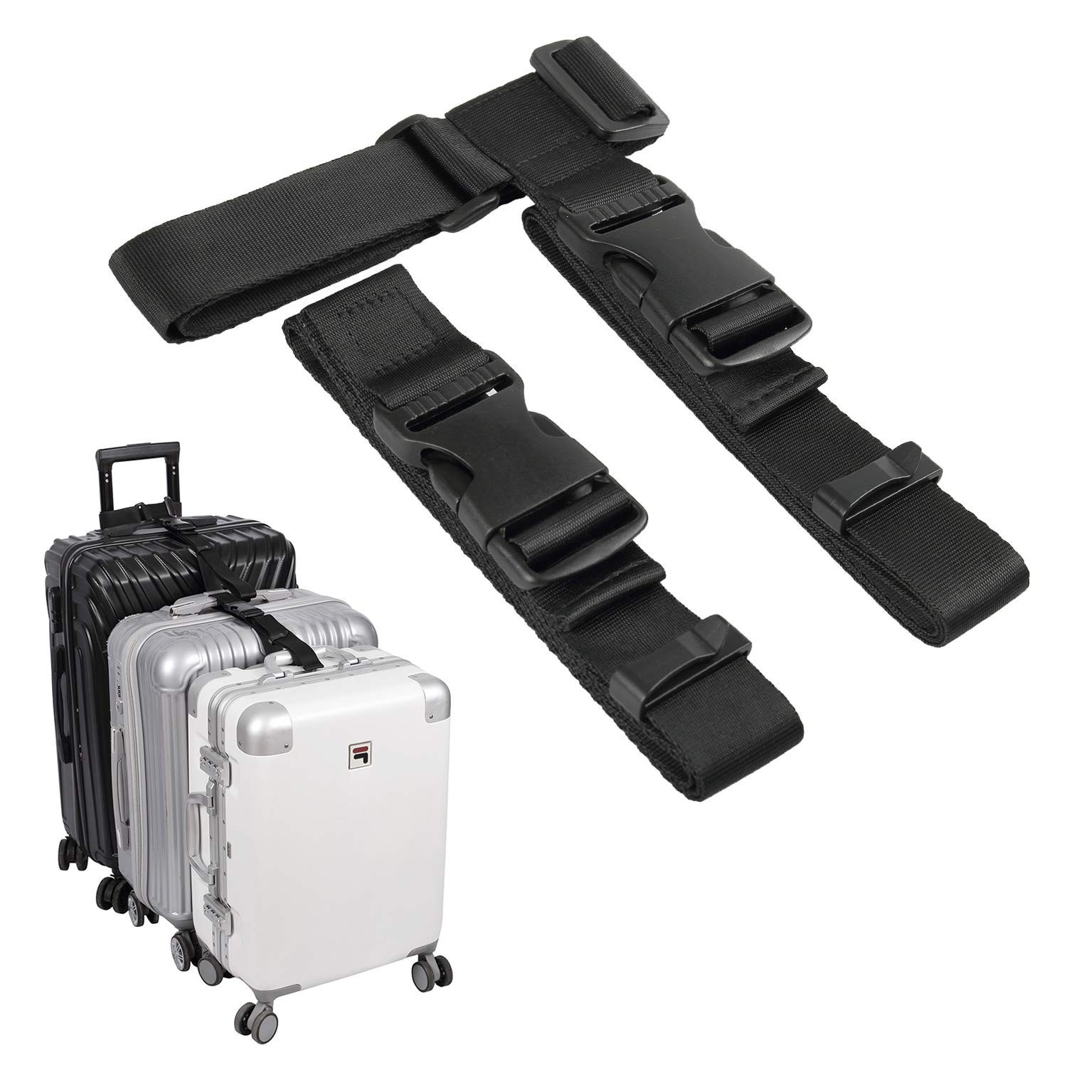Luggage Connector, Straps for Suitcase, Add A Bag Adjustable Attachment Acces...