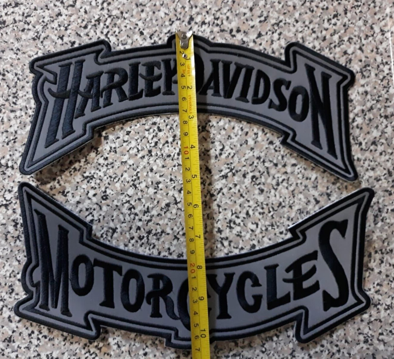 HARLEY DAVIDSON REFLECTIVE SAFETY PATCHES 3PCS. GLOW IN THE DARK SEW ON JACKET
