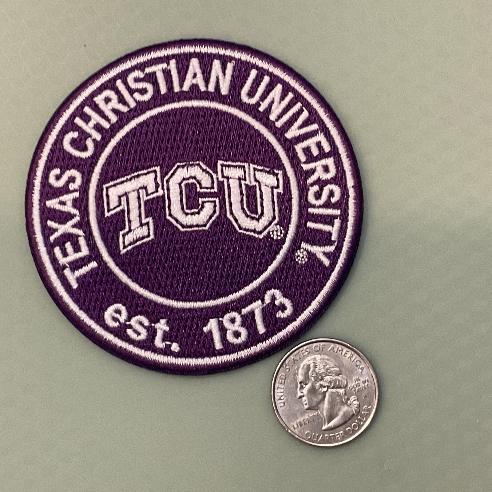TCU TEXAS CHRISTIAN HORNED FROGS Vintage Embroidered Iron On Patch 3” X  3”