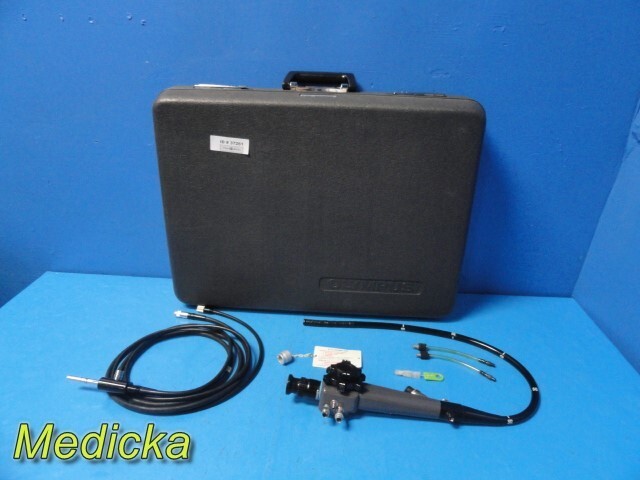 Olympus OSF-2 Fiberoptic Sigmoidoscope W/ Light Cable, Brush, Cap & Case ~ 37261