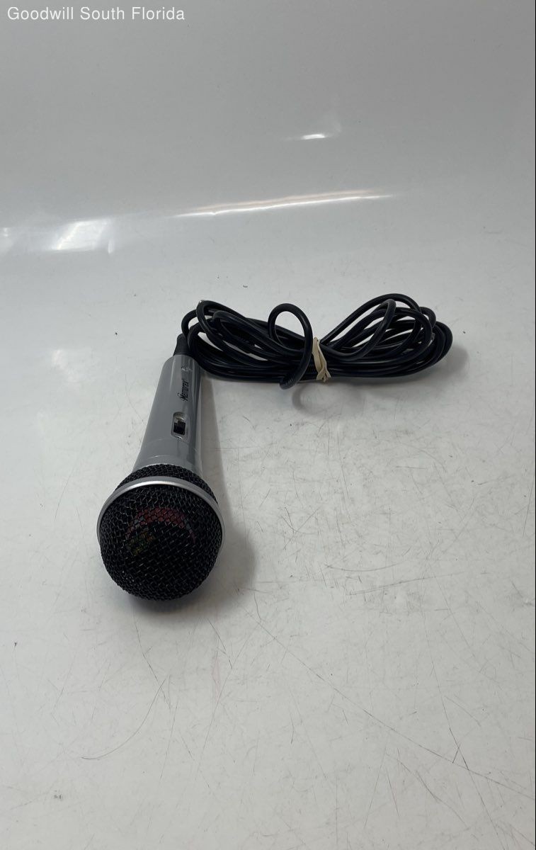 Memorex Silver-Tone Black Handheld Dynamic Wired Microphone Not Tested