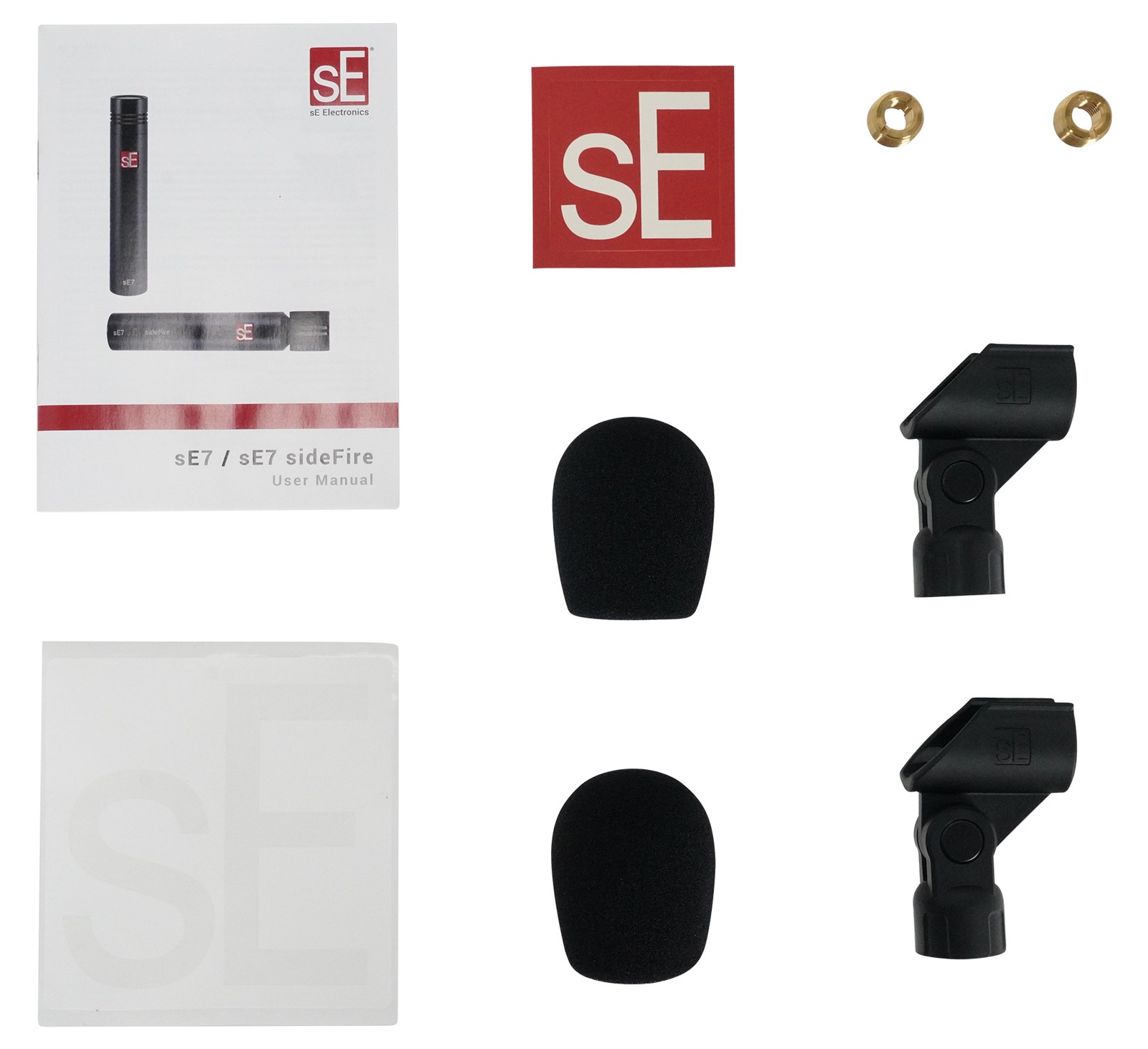 Pair Se Electronics sE7sF SideFire Live/Recording Microphones+Cables+Backpack
