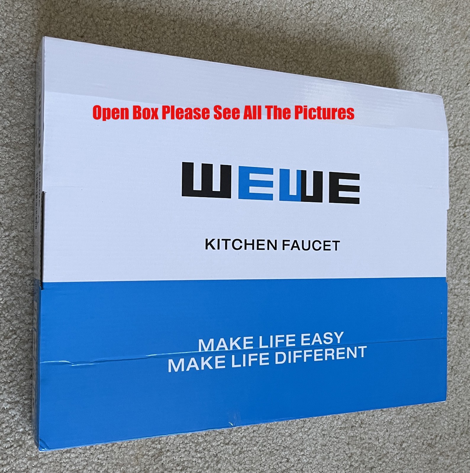 NY Free Pickup WEWE D01BNW Silver Single Handle Pull Down Sprayer Kitchen Faucet